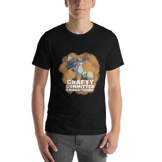 Raccoon with a Set of Bolt Cutters Unisex t-shirt Danger Bear Industries Black XS 