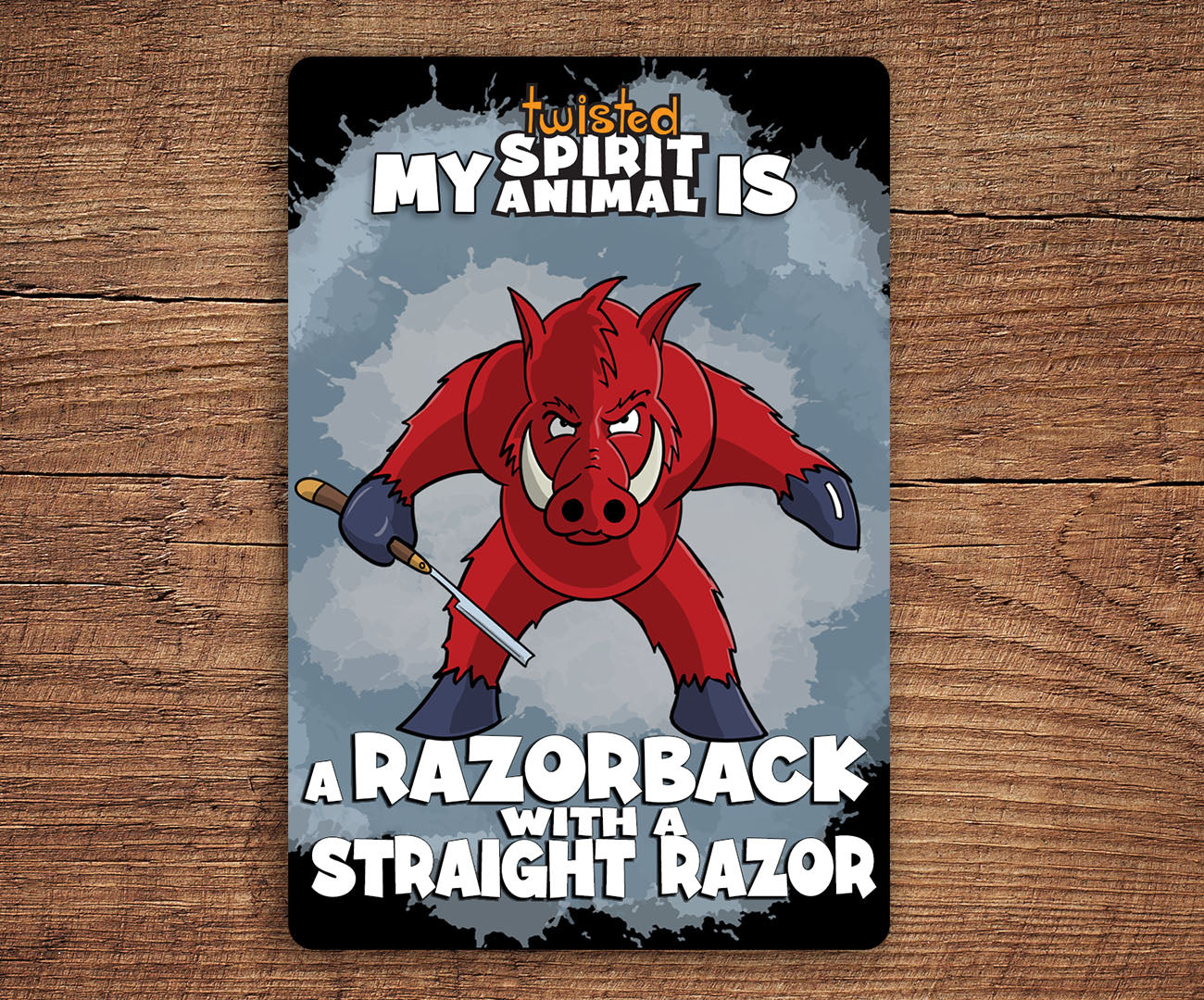 Razorback with a Straight Razor sticker pack DangerBearIndustries 