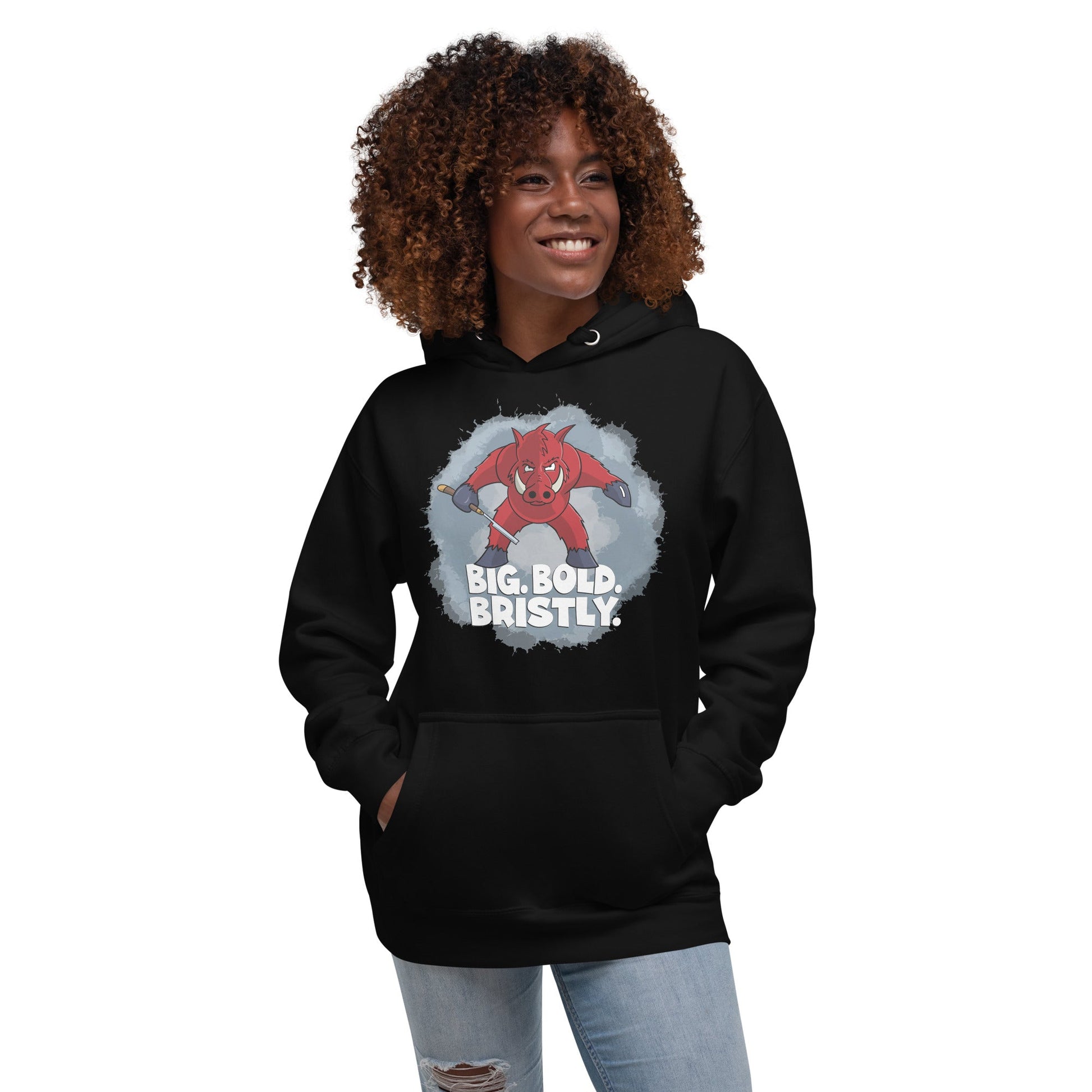 Razorback with a Straight Razor Unisex Hoodie Danger Bear Industries Black S 