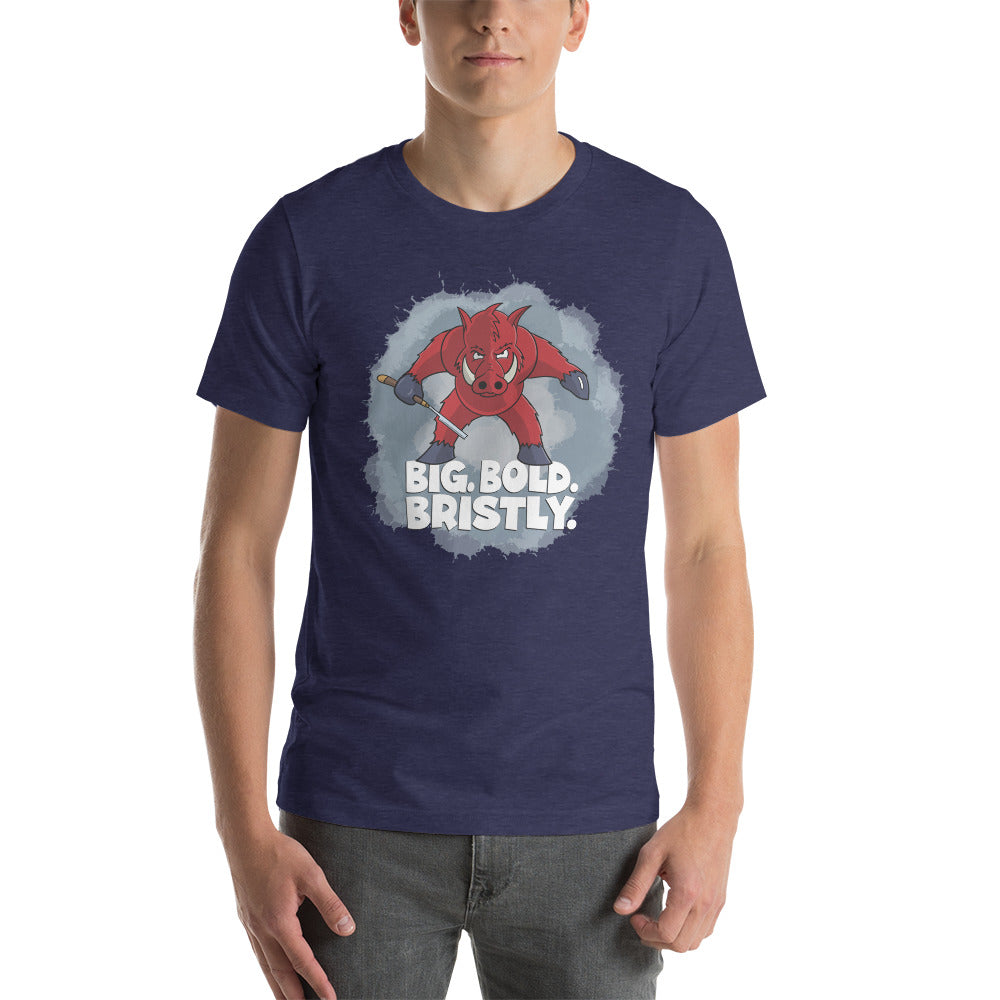 Razorback with a Straight Razor Unisex t-shirt Danger Bear Industries Heather Midnight Navy XS 