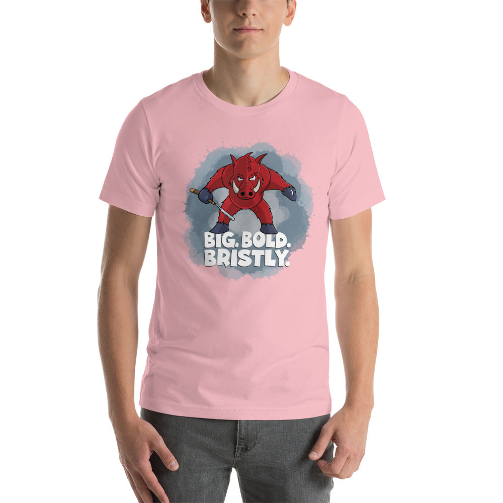 Razorback with a Straight Razor Unisex t-shirt Danger Bear Industries Pink S 