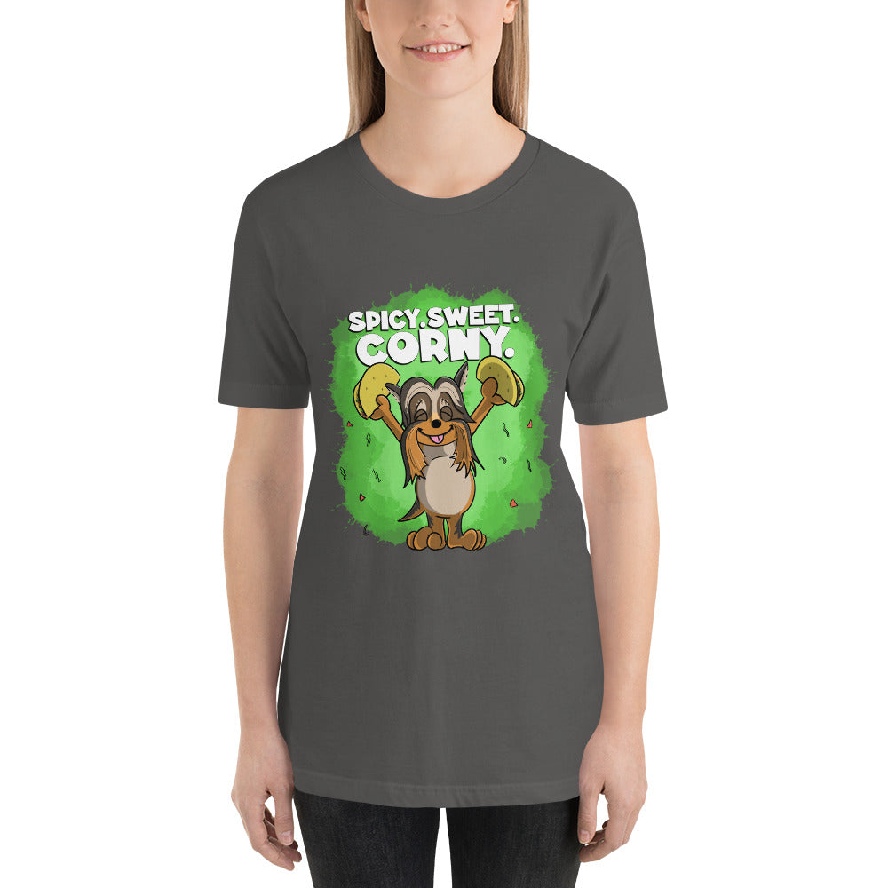 Taco-Loving Terrier Unisex t-shirt Danger Bear Industries Asphalt S 
