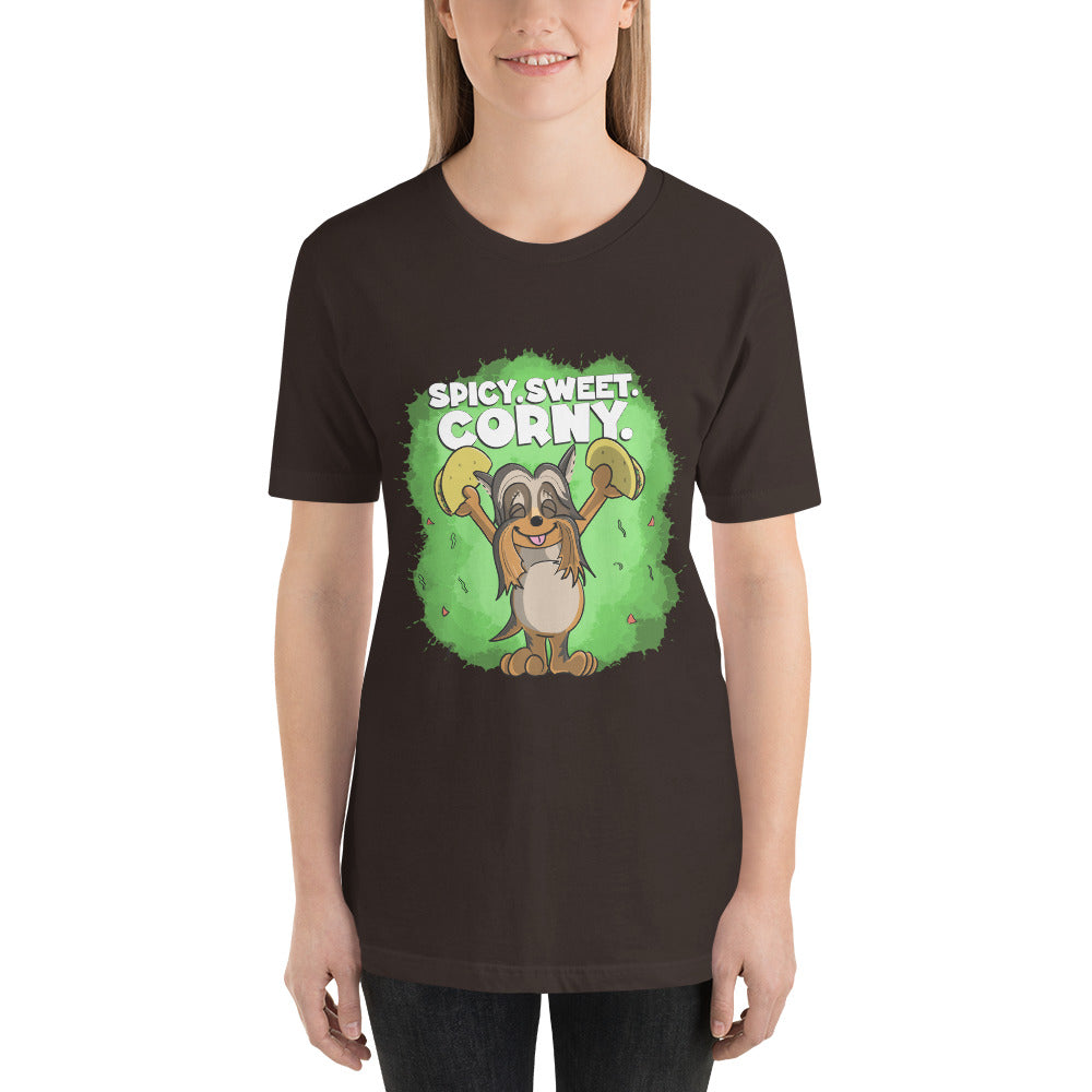Taco-Loving Terrier Unisex t-shirt Danger Bear Industries Brown S 