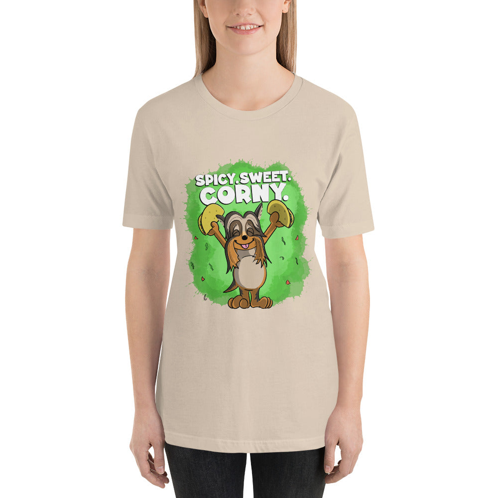Taco-Loving Terrier Unisex t-shirt Danger Bear Industries Soft Cream XS 
