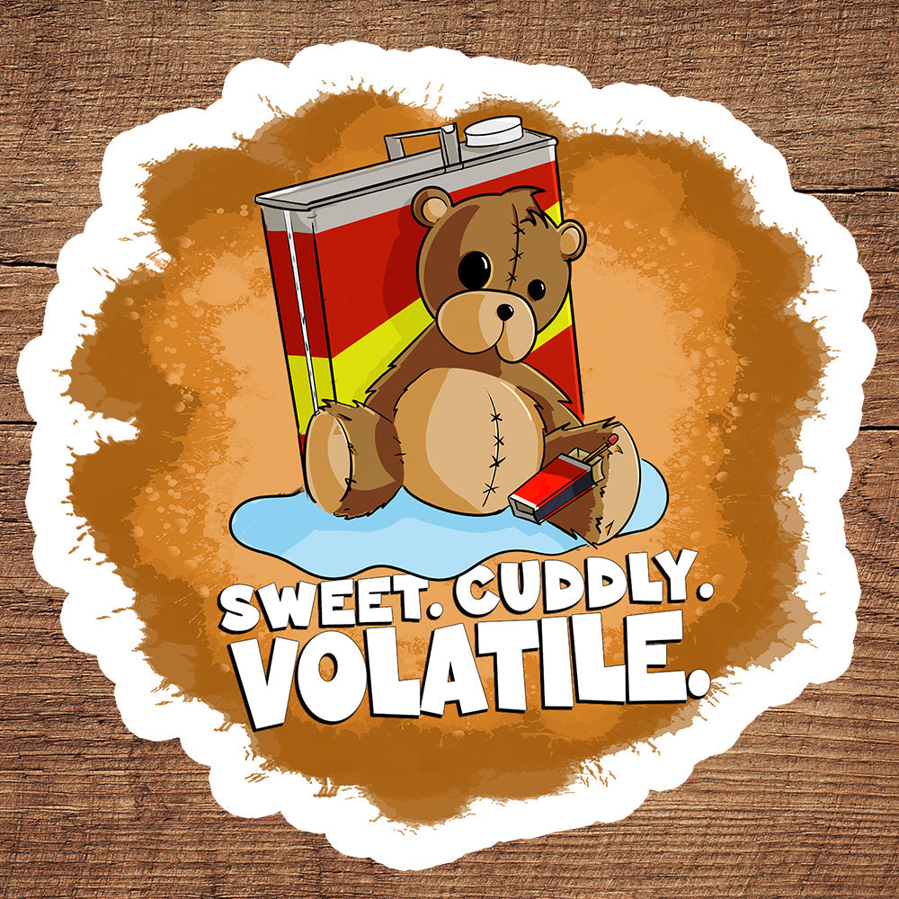 Teddy Bear Soaked in Kerosene sticker pack DangerBearIndustries 