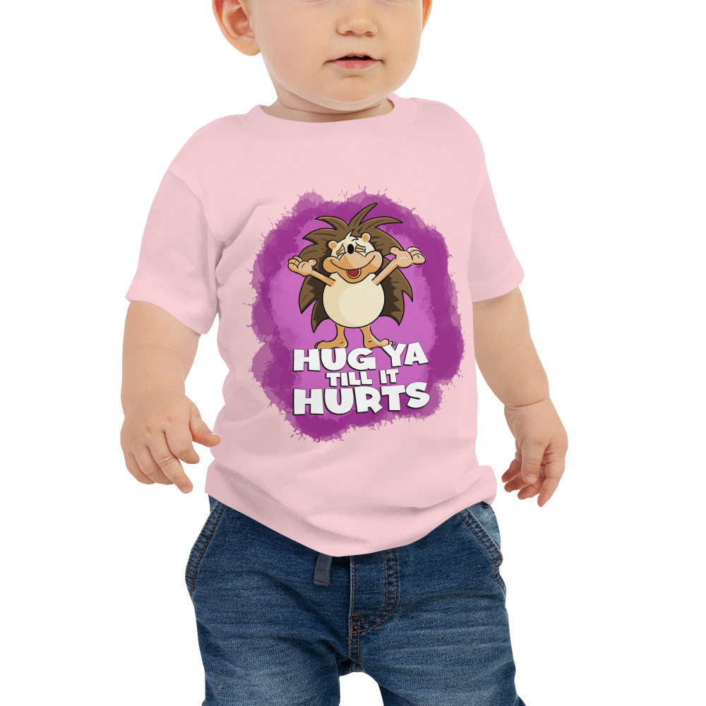 Touchy-Feely Hedgehog Baby Jersey Short Sleeve Tee Danger Bear Industries Pink 6-12m 