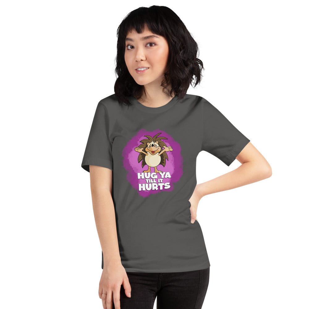 Touchy-Feely Hedgehog Short-Sleeve Unisex T-Shirt Danger Bear Industries Asphalt S 