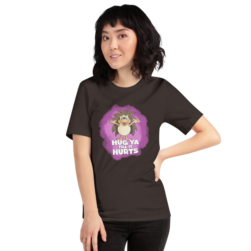 Touchy-Feely Hedgehog Short-Sleeve Unisex T-Shirt Danger Bear Industries Brown S 