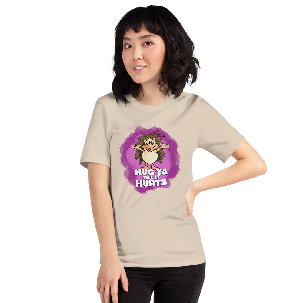 Touchy-Feely Hedgehog Short-Sleeve Unisex T-Shirt Danger Bear Industries Soft Cream XS 